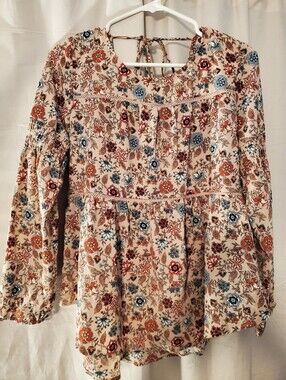 Knox Rose Pink Floral Long Sleeve Blouse